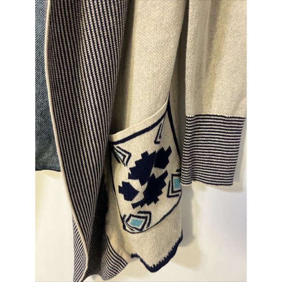 Anthropologie Between Me You Women's Medium Cardigan Sweater Southwestern Aztec - Picture 2 of 10